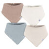 Just Born - Lot de 4 Bavoirs Bandana en Mousseline - Beige