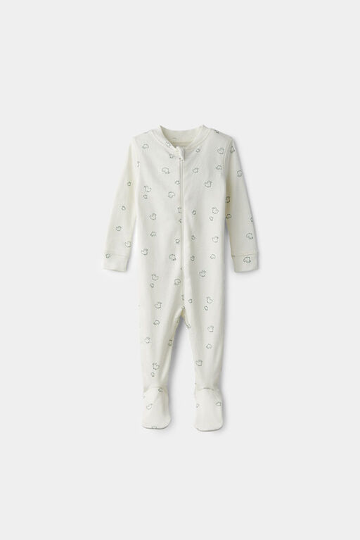 RISE Little Earthling Footed Sleeper White Duckie | Babies R Us Canada