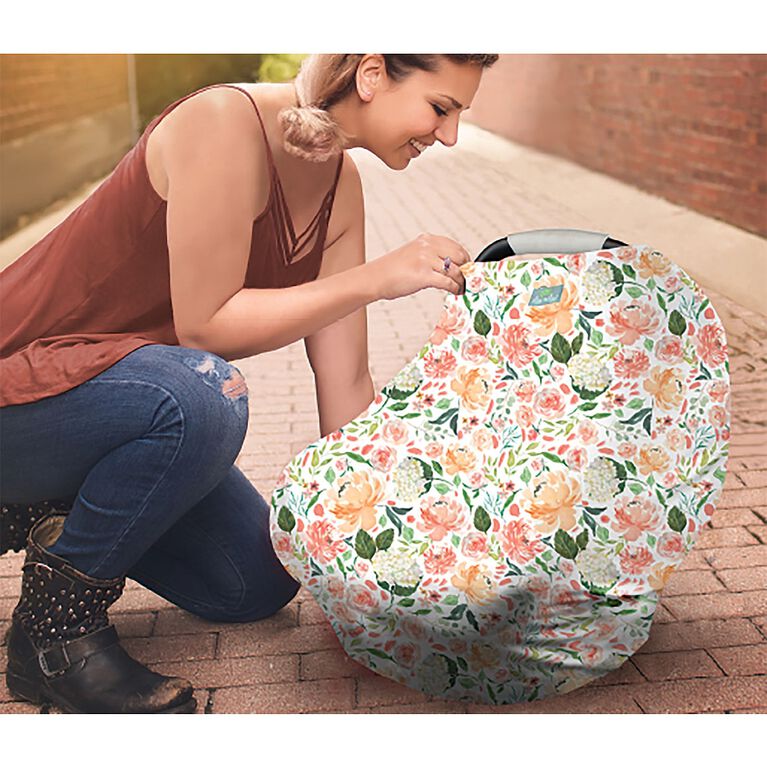 Itzy Ritzy Mom Boss 4 In 1 Multi Use Nursing Cover Car Seat Cover Shopping Cart Cover And Infinity Scarf Floral Babies R Us Canada