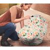 Couverture d'allaitement polyvalente 4-en-1 Mom Boss d'Itzy Ritzy, motif floral.
