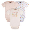 Gerber Childrenswear    Lot de 3 body manches courtes Rose Clair  0-3 Mois