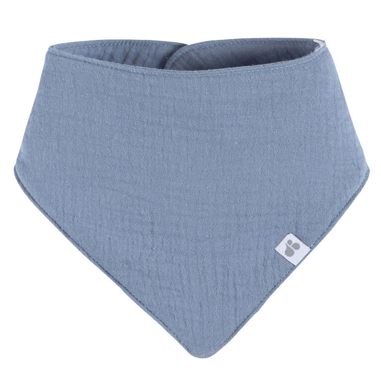 Just Born - Lot de 4 Bavoirs Bandana en Mousseline - Bleu
