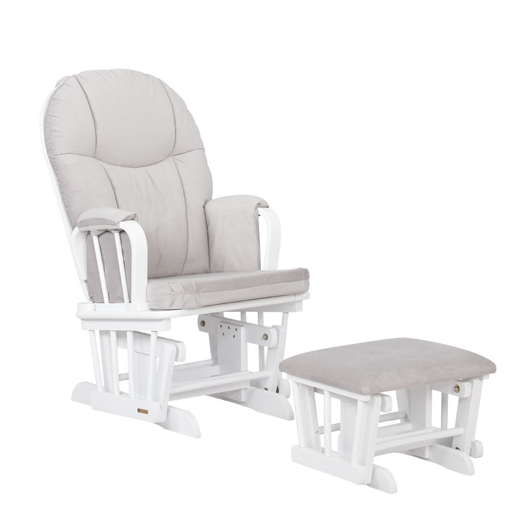 Lennox Furniture Avery White Glider Ottoman Light Gray
