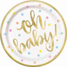 "Oh Baby" Assiettes 9po, 8un - Édition anglaise