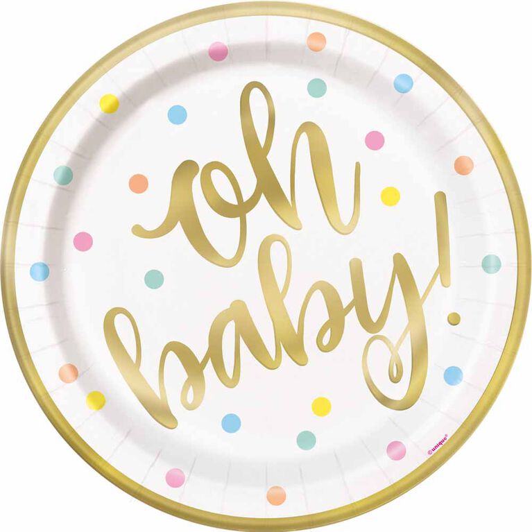 "Oh Baby" Assiettes 9po, 8un - Édition anglaise