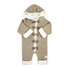 Rock a Bye Baby Combinaison en tricot véritable avec doublure en sherpa : flocons d'avoine, 3-6 mois