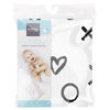 Kushies Portable Changing Pad Liner Flannel Black & White XO