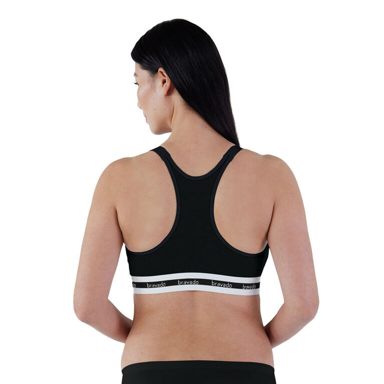 Bravado Designs Soutien-gorge pompant et d’allaitement Original, Noir, Grande