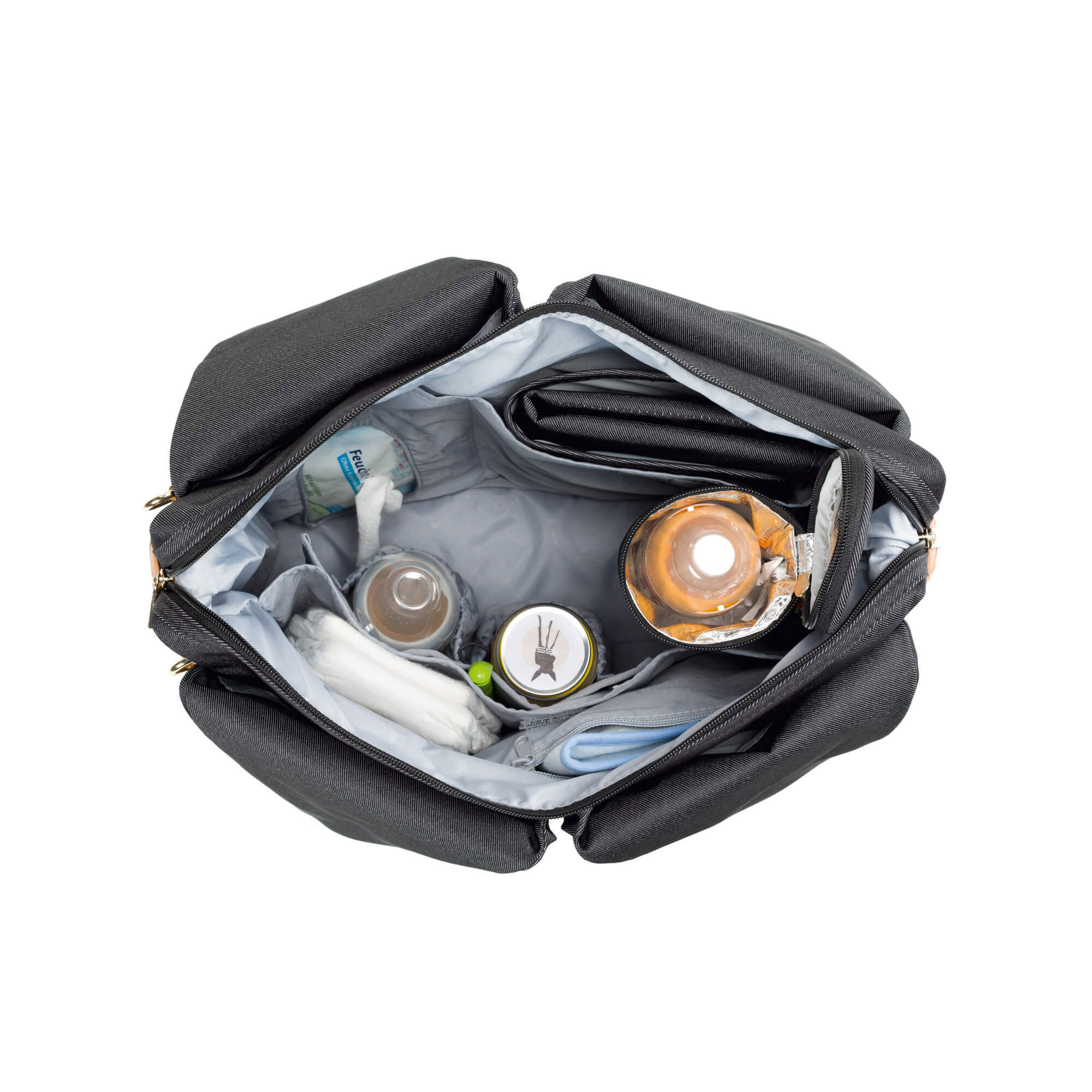 Lassig Green Label Neckline Diaper Bag Denim Black