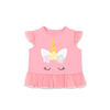 Koala Baby Glitter Unicorn Ruffle Sleeve Tee - 3-6 Months