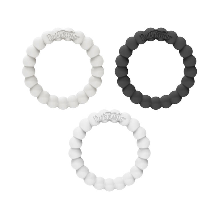 Flexees Silicone Beaded Teether Rings