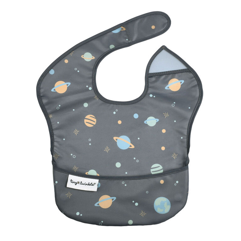 Tiny Twinkle - Mess Proof Easy Bib  - Space 6-24M