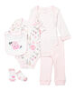 Baby Mode 5 Pièce Layette ensemble -forêt rose 6-9M