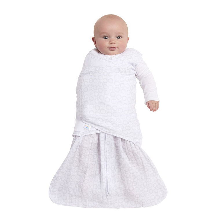 HALO SleepSack swaddle muslin - Grey Open Circles ...