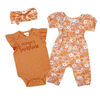 Baby Mode  Peach Jumpsuit Set 3-6M