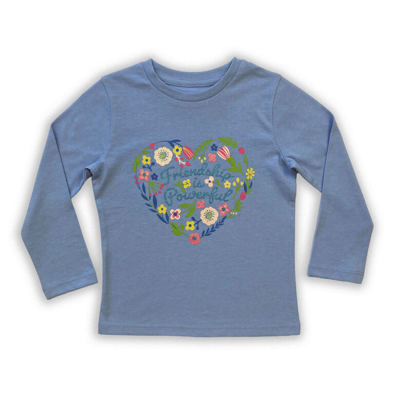 T-shirt à manches longues L'amitié est puissante - Violet - 2T