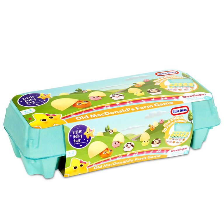 Little Baby Bum Old MacDonald's Farm Game with Reusable Carton for Easy Clean-Up and Storage