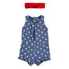 Levis Romper with Headband  - Blue, 9 Months