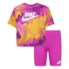 Ensemble t-shirt et short de vélo Nike - Rose - Taille 5