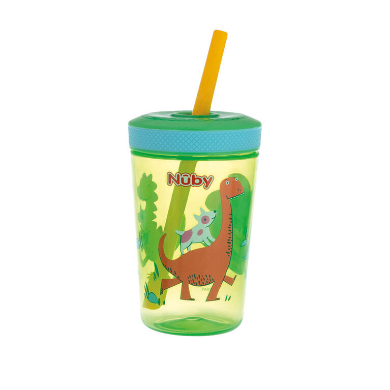 Nuby Thirsty Kids No-Spill Super Sipper Sip-it 14 oz. - Dinosaur