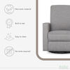 Dream On Me Harlow Electric Glider Light Grey