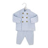 Rock-A-Bye Baby Boutique Blue Knitted 2-Piece Cardigan and Pant Gift Set 0-3M