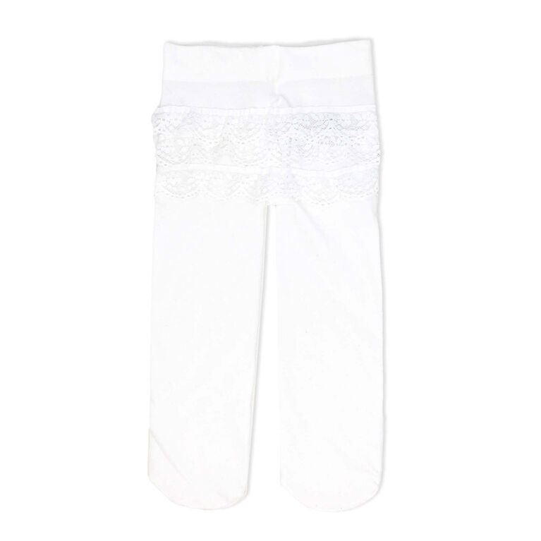 Baby Mode Signature Lot de 2 collants : rose et blanc