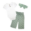 Baby Mode 3 Piece Pant Set: Blue Sunflower 18M