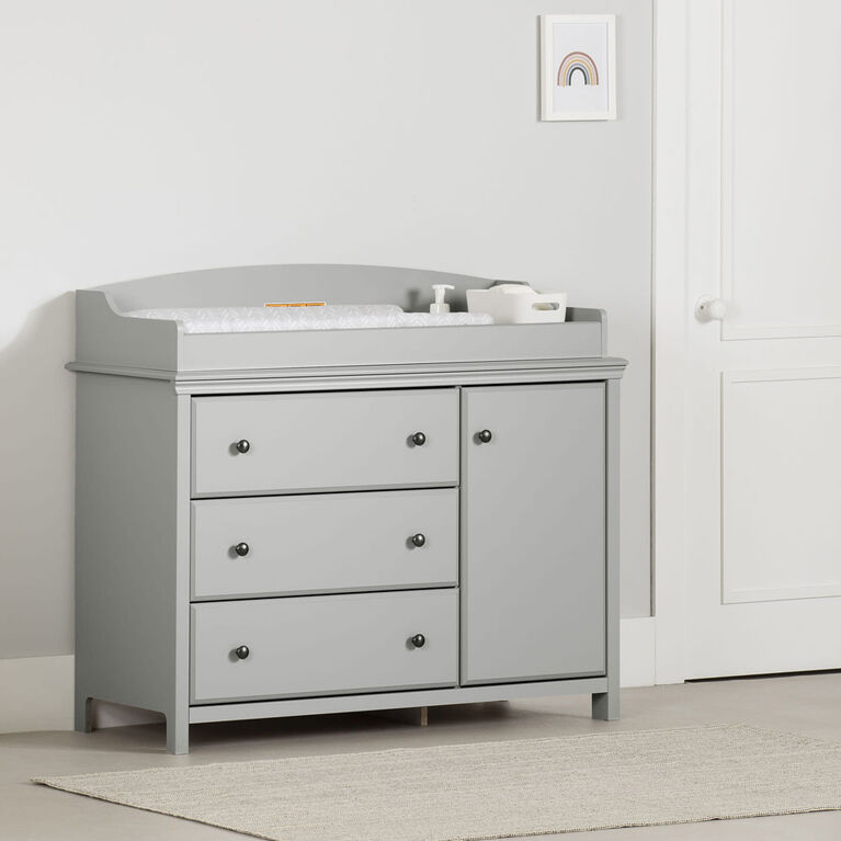 South Shore, Changing Table with Removable Changing Station - Soft Gray