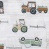 Cotton Muslin Swaddle/ Tractor