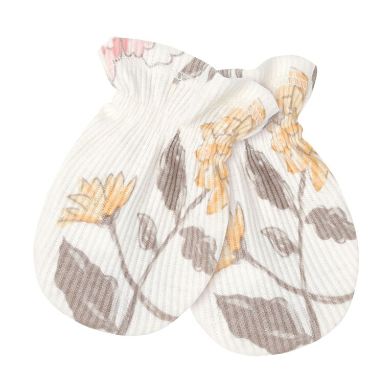 Just Born - Ensemble casquettes et mitaines Vintage Floral - 0-6 mois