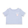 Tee-shirt poche cœur et bordures à pompons lilas Koala Baby - 3-6 mois