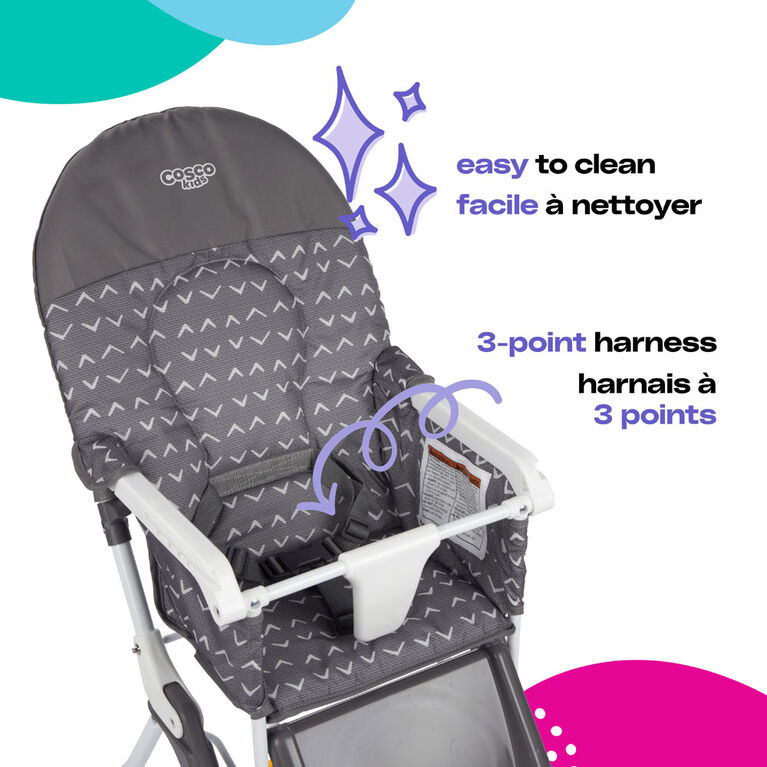 Cosco Kids Simple Fold High Chair- Grey Fletcher