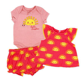 Baby Mode Ensemble court 3 pièces - Little Sunshine