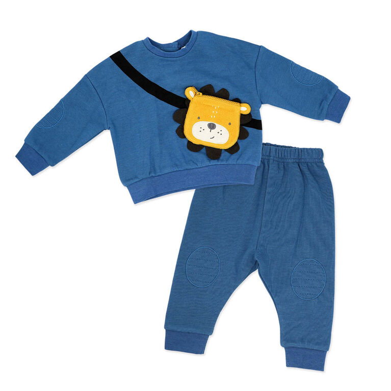 Lily & Jack Ensemble chandail 2 pièces : lion bleu