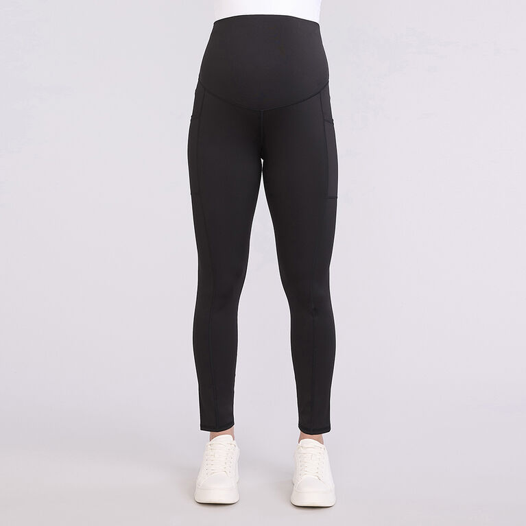 Motherhood - Over The Belly Active Pocket Legging - Black - S