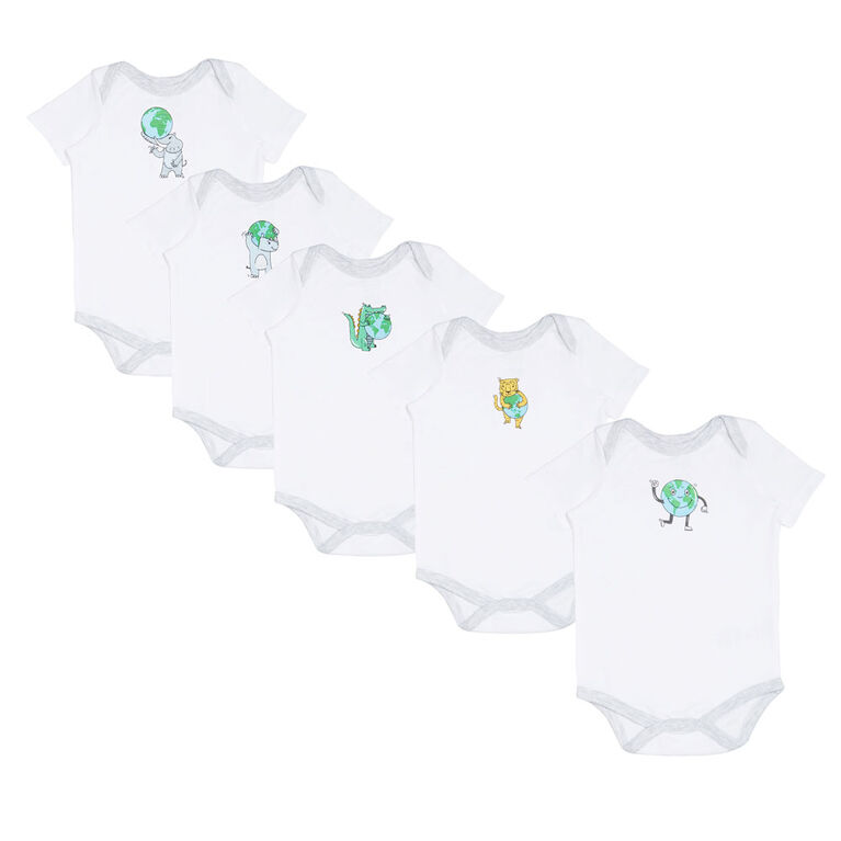 earth by art & eden Maxwell 5-Pack Bodysuit- 9 month