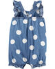 Barboteuse en chambray à pois Carter's - bleu, 18 mois