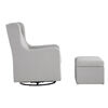 Lennox Glider Swivel with Storage Ottoman Luca Light Gray