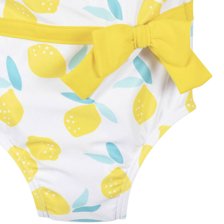 Gerber - Baby & Toddler Lemon Squeeze One-Piece Swimsuit With Ruffle - 2T