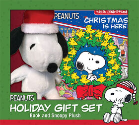 Ensemble cadeau des Fêtes : Noël est arrivé! - Mon premier livre d'activités Cherche et trouve et peluche de Snoopy! - Édition anglaise