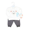 Baby Mode Grey Bear 2-Piece Jogger Set