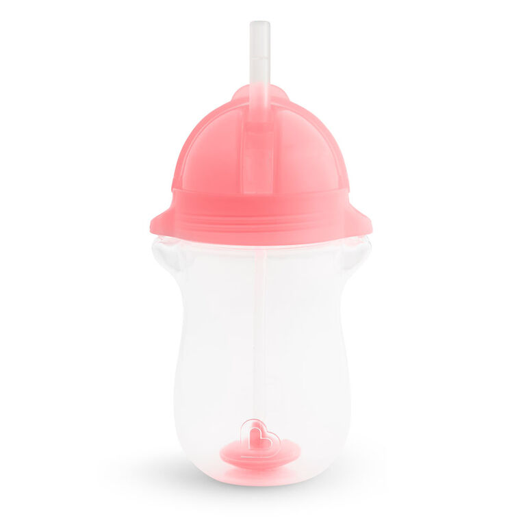 Munchkin- Any Angle Weighted Straw Trainer Cup- Pink, 10oz