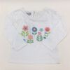 Coyote and Co. White Long Sleeve tee with Flower Print - size 3-6 months