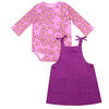 earth by art & eden - Cheyenne Jumper Set-2-Piece Overall Set - Orchid Bouquet, 3 Months