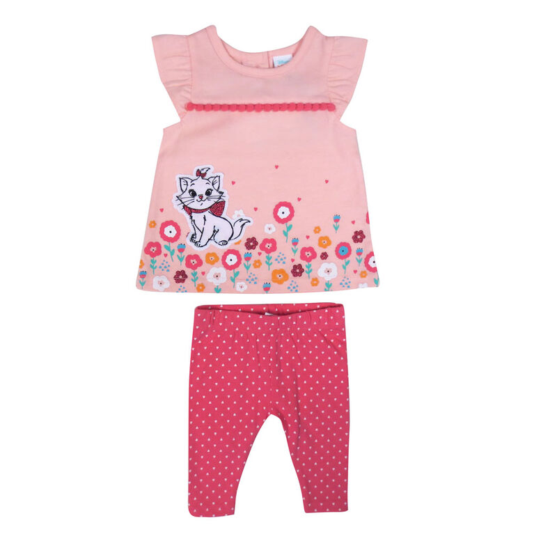 Disney Marie ensemble legging 2 morceaux - rose, 9 mois