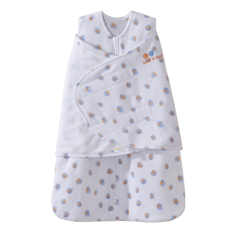 HALO SleepSack Swaddle - Watercolour Dots - Micro-fleece - Newborn