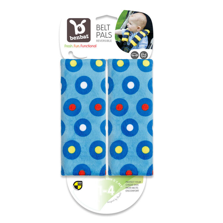 Benbat - Seat Belt Pals - Owl / Blue / 1-4 Years Old