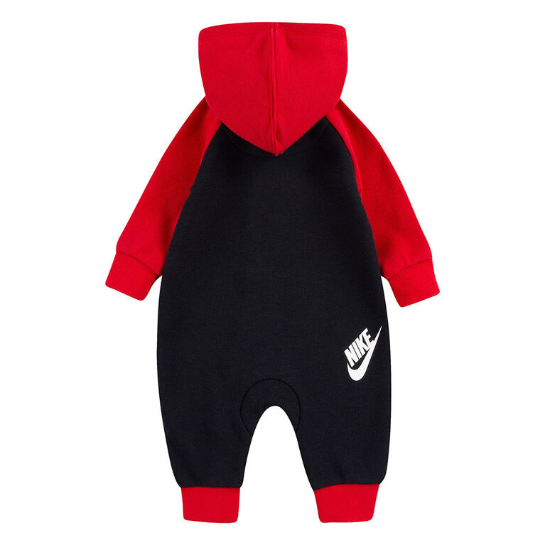 Nike JDI Fly Coverall - Black With Red , Size 12 Months