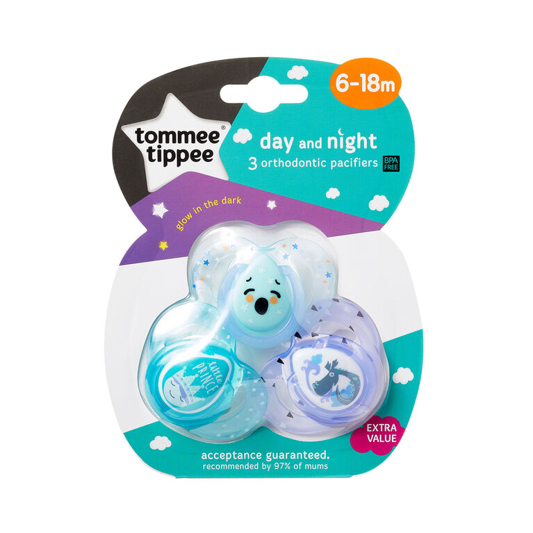 Tommee Tippee Day & Night Pacifier 3Pack, 618 Months Babies R Us Canada